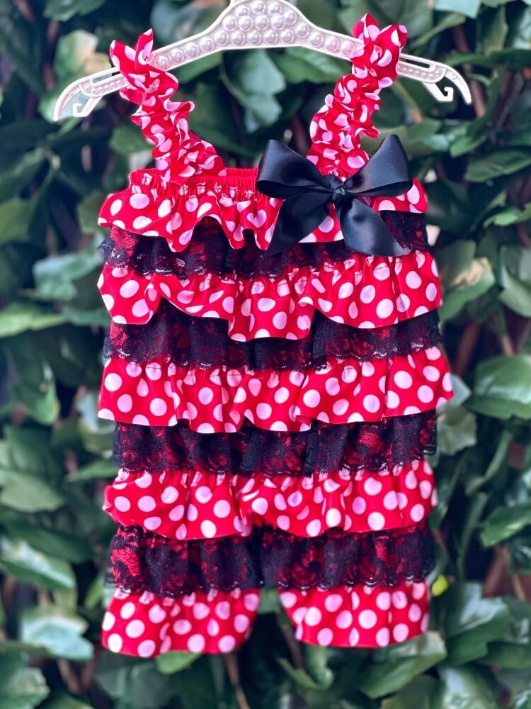 Baby Girl Birthday Party Minnie Romper Baby Girl Birthday Party Minnie Romper