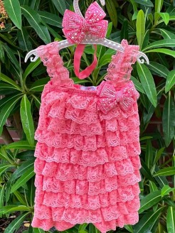 Ruffled Petti Lace Romper for Baby Girl Romper
