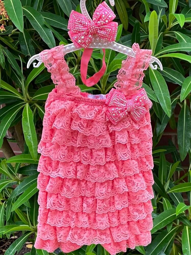 Ruffled Petti Lace Romper for Baby Girl Romper Ruffled Petti Lace Romper for Baby Girl Romper