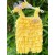 Baby girl ruffle lace romper headband set yellow