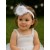 White Flower And Lace Special Occasion Mesh Headband