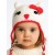 Baby girl crochet hat Hello Kitty red bow