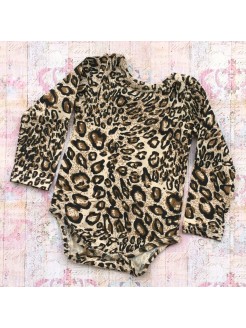 Baby girl leopard cotton romper