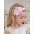 Exclusive baby girl headband Pink with White Flowers