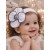 Girl Cotton Headband White Flower