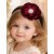 Baby headband Burgundy rhinestone flower