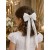 First Holy Communion Long Tail Hair Bow Clip With Pearls