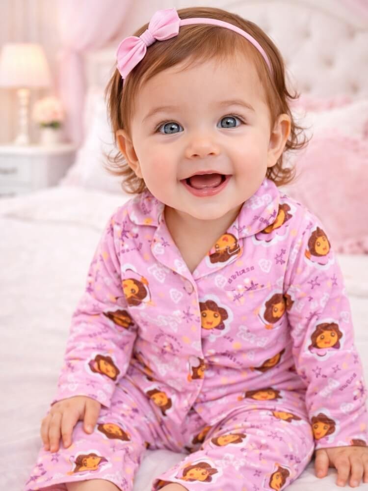 Baby girl comfy and cosy flannel Disney pajama