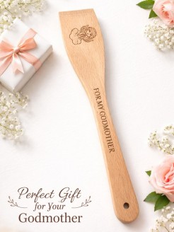Wooden Spatula For Godmother Christening Gift
