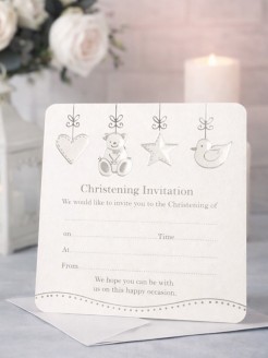 Christening Invites Teddy