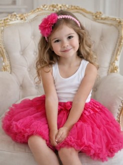 Girl Birthday Petti Skirt Tutu Hot Pink