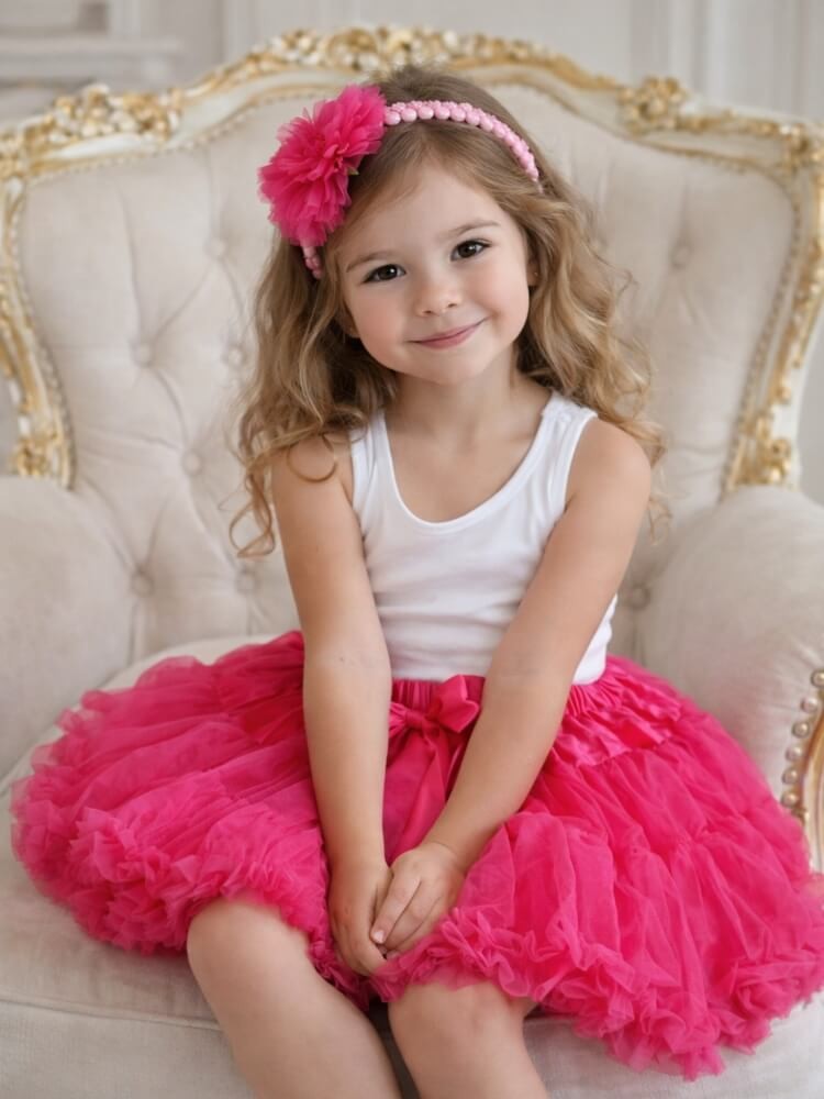 Girl Birthday Petti Skirt Tutu Hot Pink