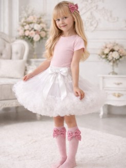 Girl Birthday Petti Skirt Tutu White
