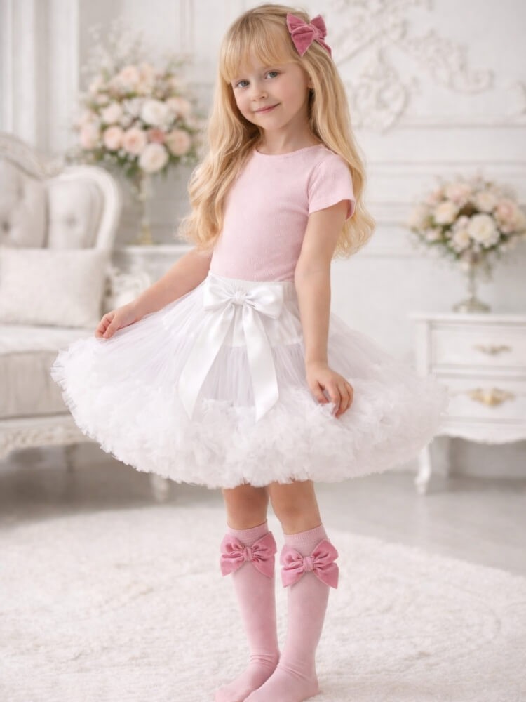 Girl Birthday Petti Skirt Tutu White