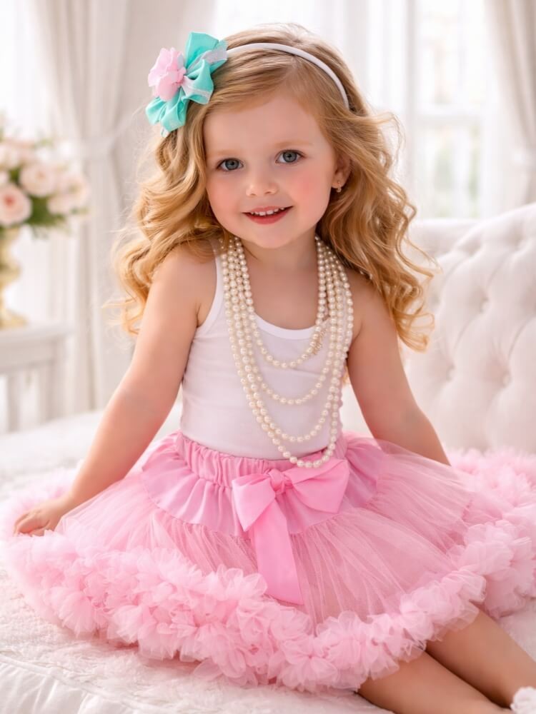 Girl Birthday Petti Skirt Tutu White