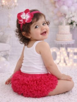 Baby Nappy Cover Bloomer with Headband Set Watermelon