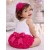 Baby girl rosette bloomer and headband set magenta