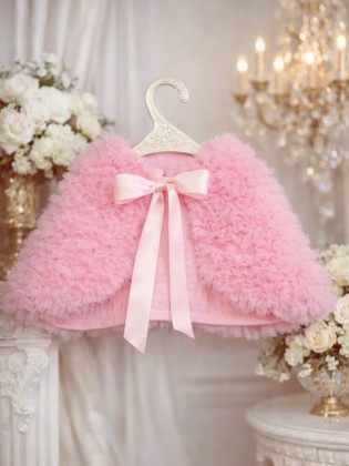 Baby girl chiffon cape Baby pink