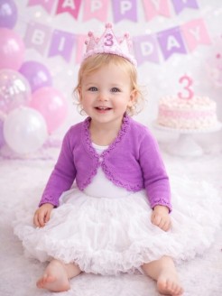 Baby Girl Purple Bolero Cardigan