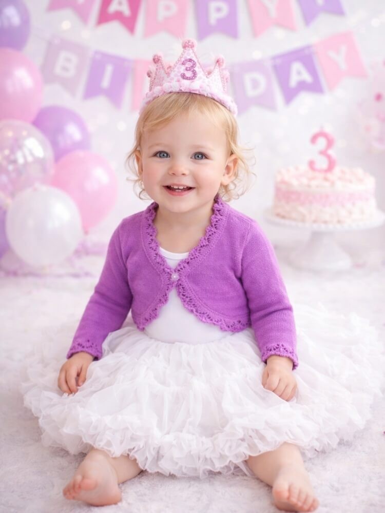 Baby Girl Purple Bolero Cardigan