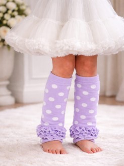 Baby girl leg warmers Lavender