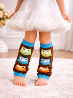 Baby and kids leg warmers Owl design