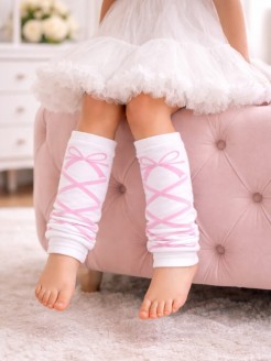 Baby girl leg warmers Ballet white