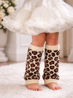 Baby girl leg warmers Leopard