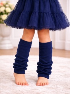 Baby girl leg warmers Navy blue