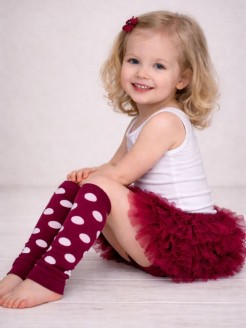 Baby Girls' Leg Warmers Burgundy