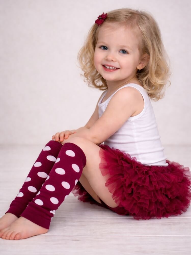 Baby Girls' Leg Warmers Burgundy