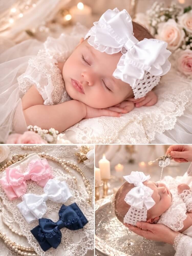Baby headband Ruffled Boutique bow Baby headband Ruffled Boutique bow