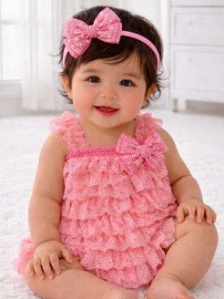 Ruffled Petti Lace Romper for Baby Girl Romper