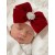 Newborn girl hospital hat red velvet bow