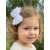 Girl hair clip White rosette bow