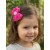 Girl hair clip fuchsia rosette bow