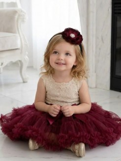 Girl Tutu Skirt Burgundy