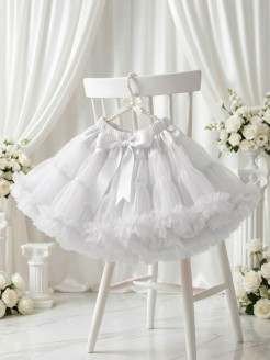 Flower Girl White Tutu Skirt