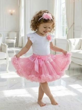 Girl Birthday Petti Skirt Tutu White