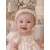 Girl Ruffled Christening Tulle Headband with Pearls