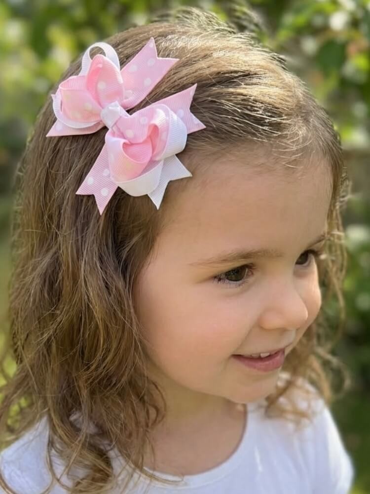 Girl Hair Clip Pink Boutique Bow