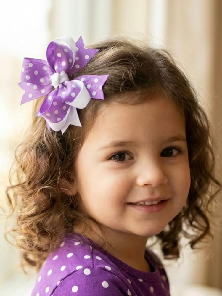 Girl Hair Clip Lavender Boutique Bow