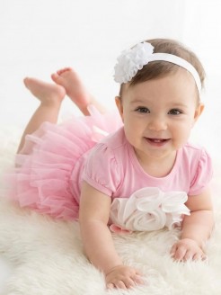 baby girl birthday tutu outfit set pink