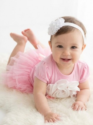 baby girl birthday outfit set pink tutu