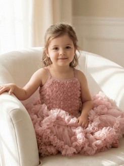 Girl Dusty Pink Tutu Dress