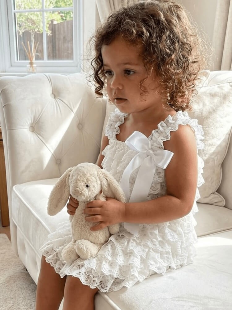 Baby Christening Dress Ivory White Lace