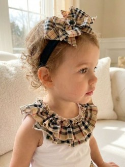 Baby girl white cotton top Burberry