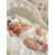 Baby girl barefoot sandals White butterfly with white rose