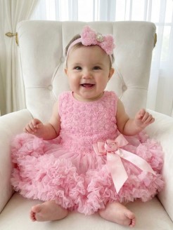 Baby Girl Pink Tutu Onesie Dress Baby Girl Pink Tutu Onesie Dress