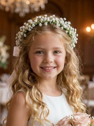 Flower Girl Crown Headband